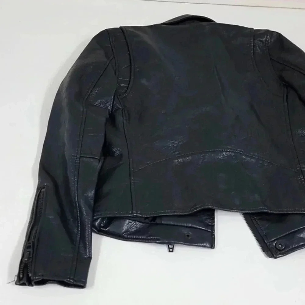 Blank NYC Womens Luxury Clothing Semi Fitted Vegan Leather Motorcycle J… - Picture 11 of 12